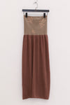 SWAYING 25 Early Autumn Floral Jacquard Tube Dress SW-SW25PF2L01C2-QZ Light Brown